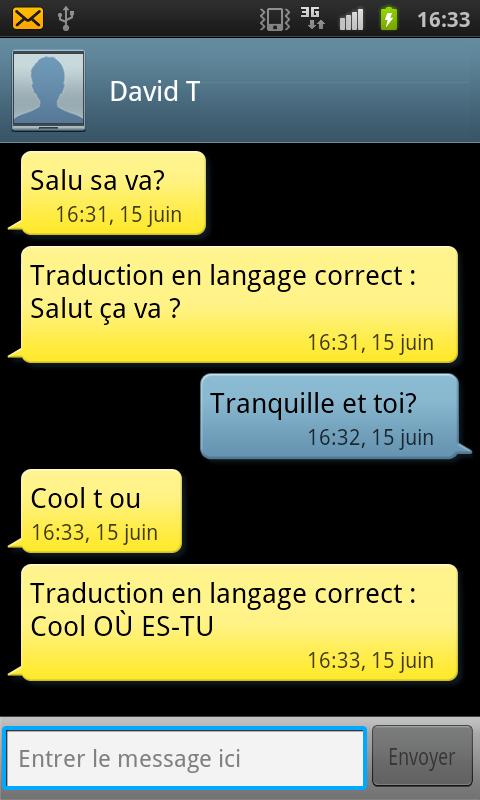 correcteur langage sms android