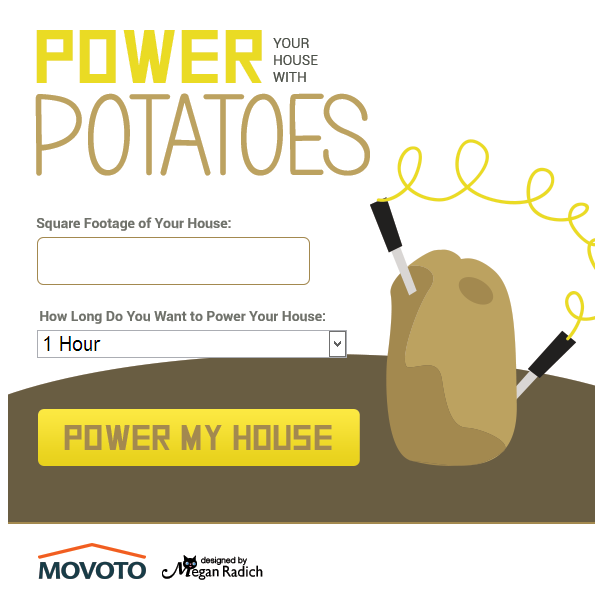 Eclairez toute votre maison avec des patates